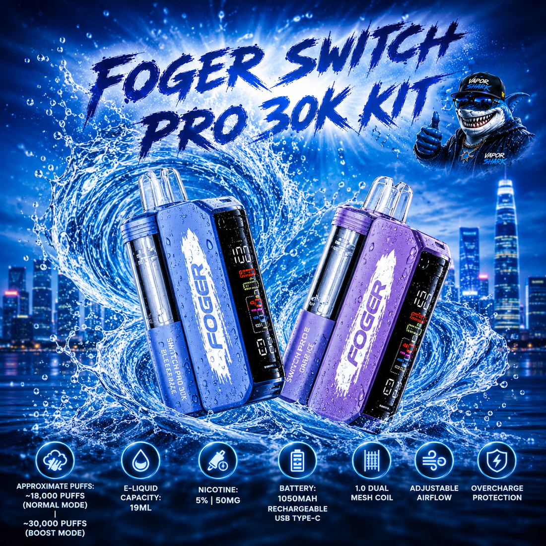 Load image into Gallery viewer, Foger Switch Pro 30K KIT TEXAS COMPLIANT AVAILABLE
