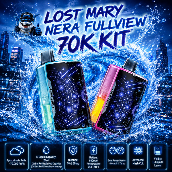 Lost Mary Nera Fullview 70K KIT - Disposable Vapes