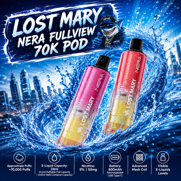 Lost Mary Nera Fullview 70K POD - Disposable Vapes