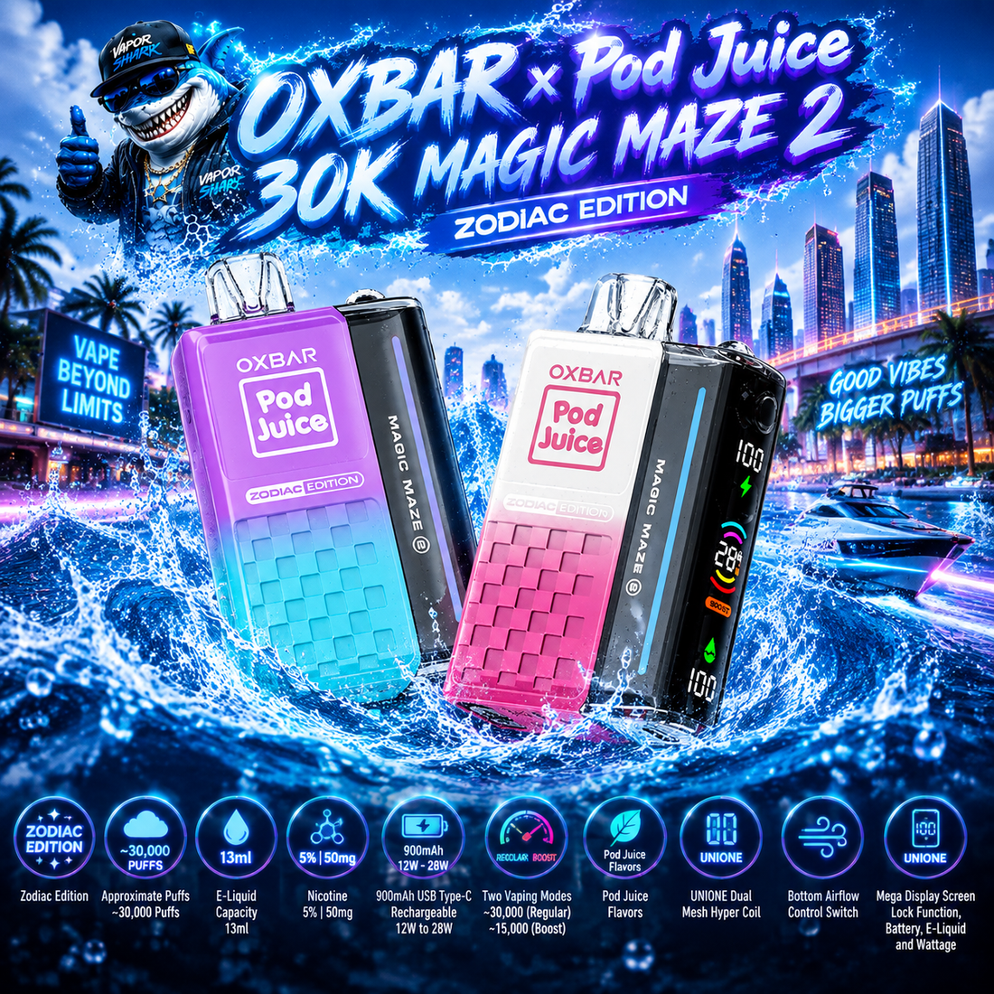 Load image into Gallery viewer, OXBAR x Pod Juice 30K Magic Maze 2
