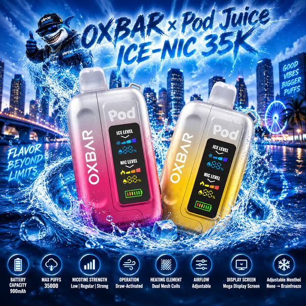 OXBAR x Pod Juice ICE-NIC 35K - Disposable Vapes