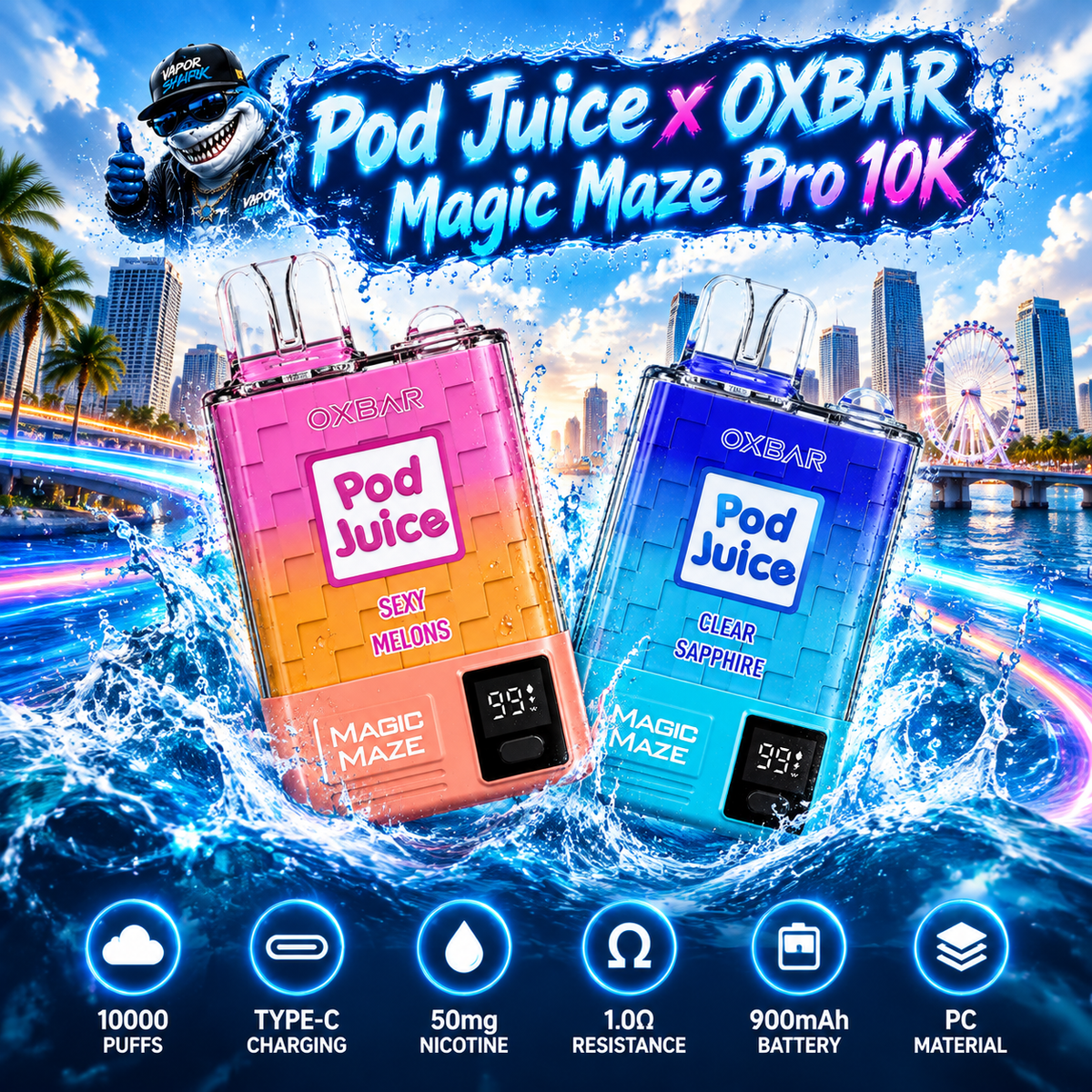 Pod Juice x OXBAR Magic Maze Pro 10K