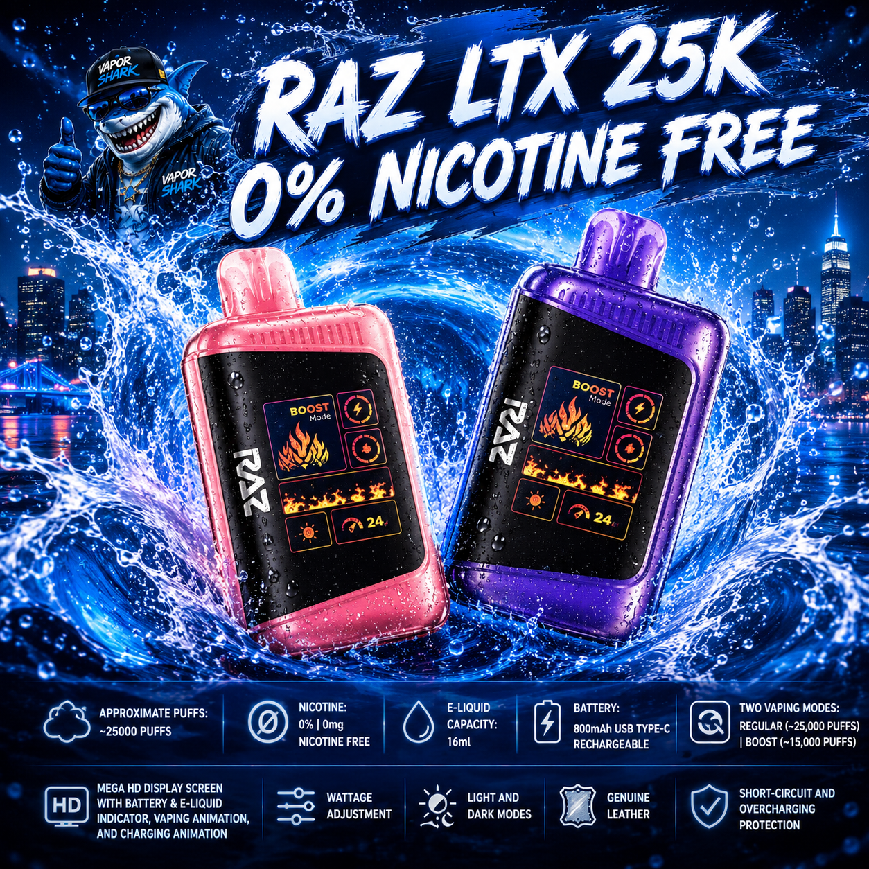 RAZ LTX 25K 0% Nicotine Free