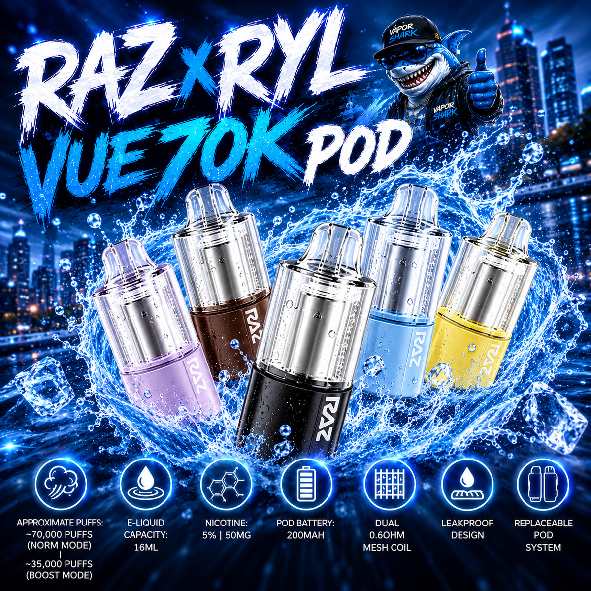 RAZ x RYL VUE 70K POD