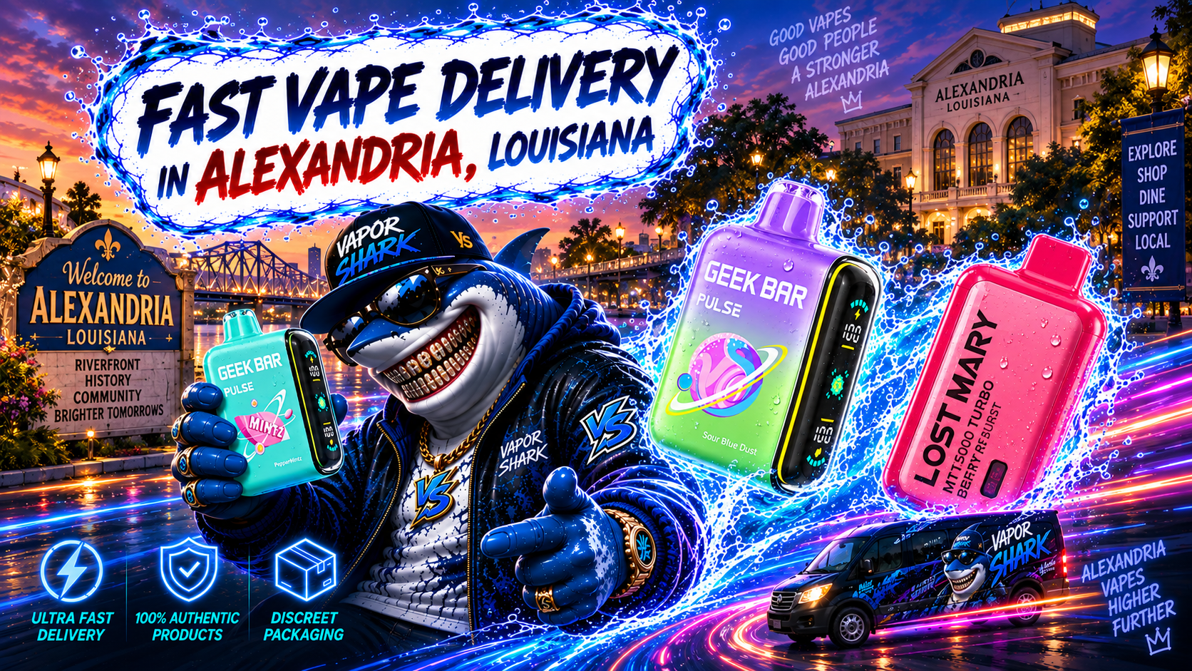 Geek Bar Pulse Mintz and Lost Mary Berry Burst vape devices with sleek colorful design