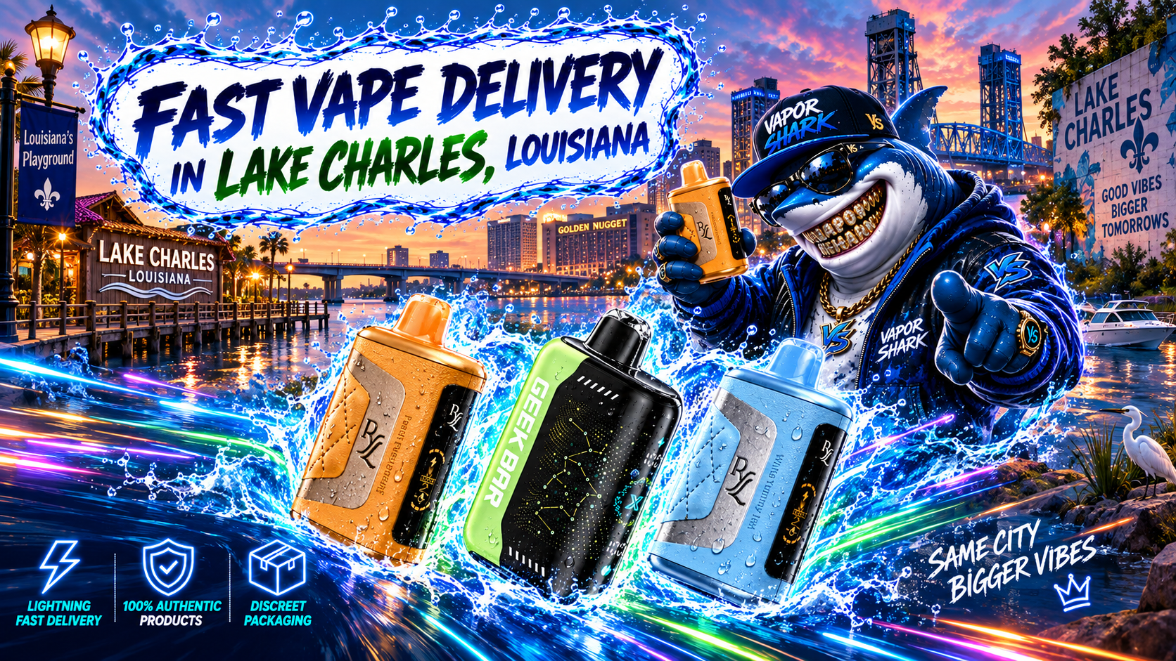 FOGER, RAZ, and GEEK BAR Pulse vape devices with sleek colorful design