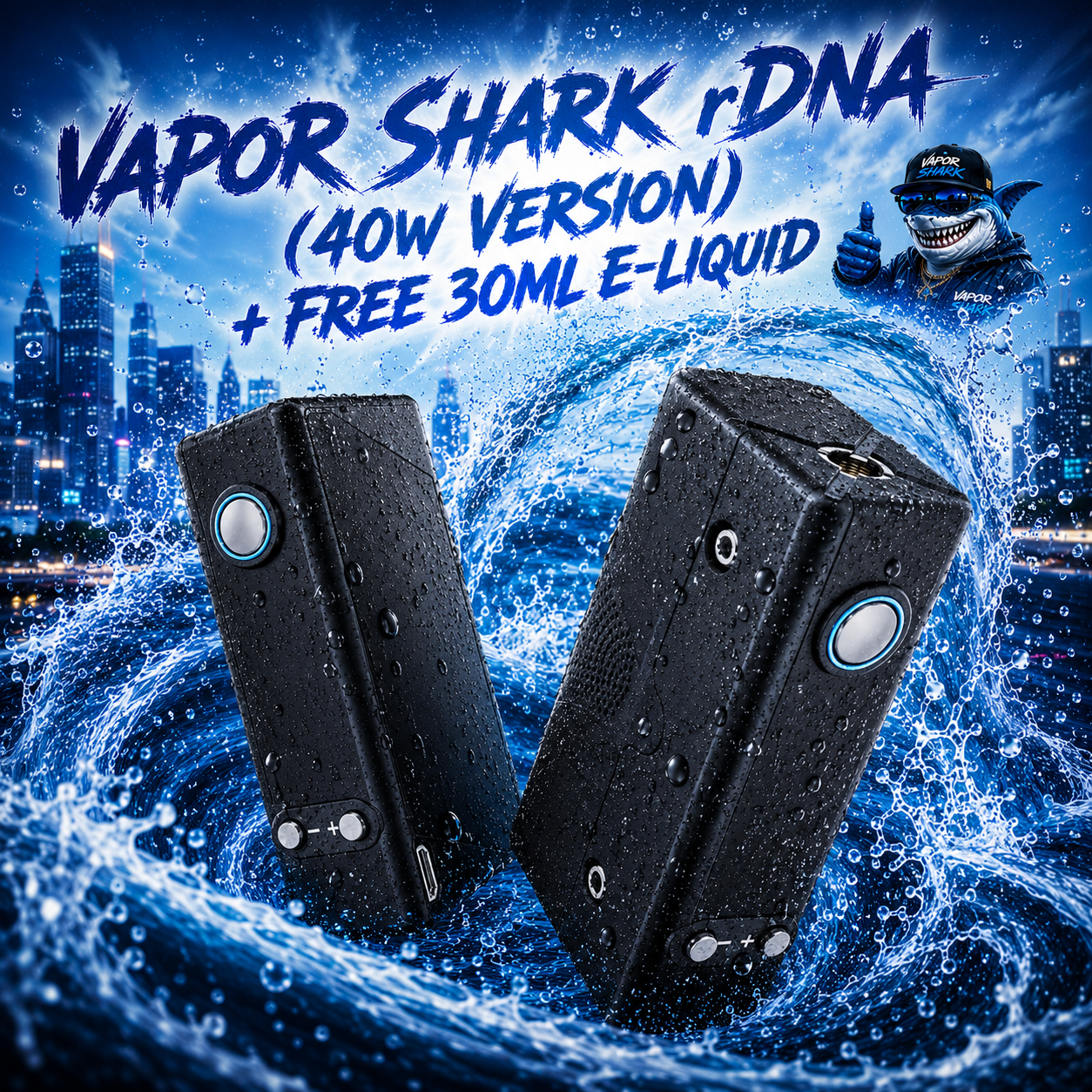 Vapor Shark rDNA (40W Version) + FREE 30ML E-Liquid