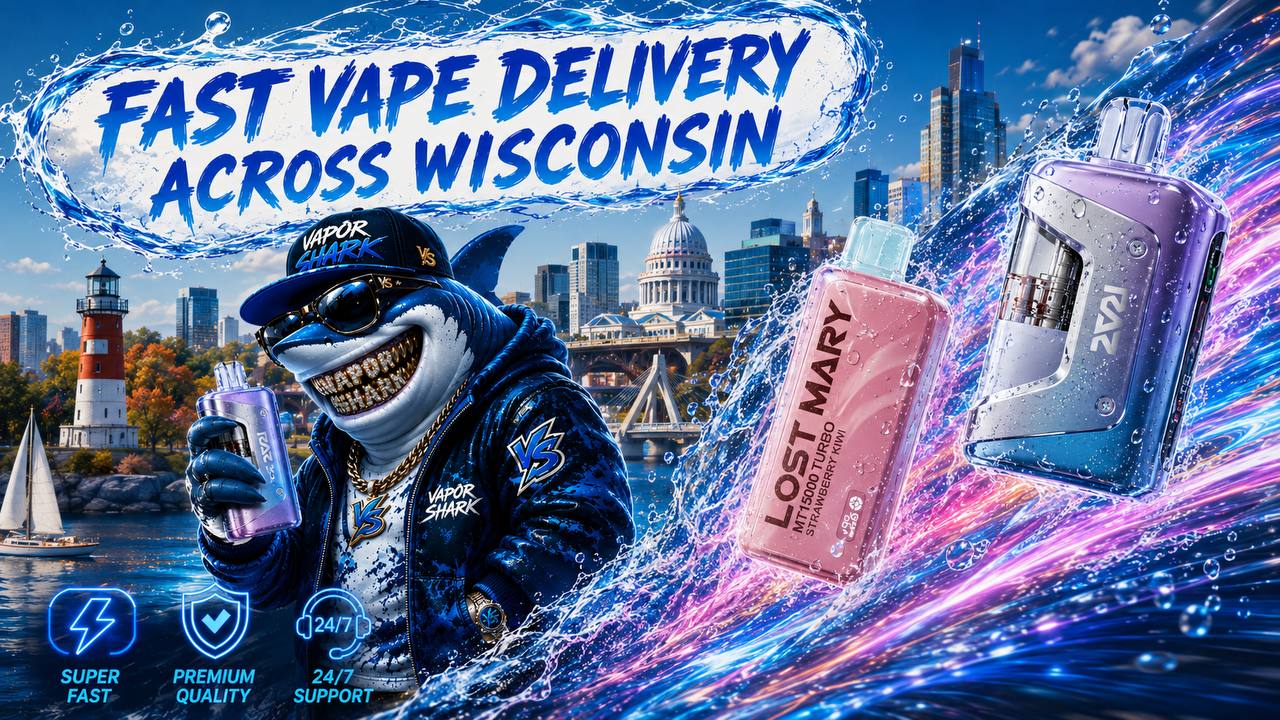Lost Mary MT15000 Turbo and RAZ disposable vape devices with transparent design and water droplets