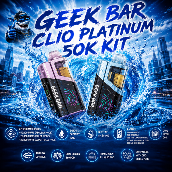 Geek Bar CLIO Platinum 50K Kit - Disposable Vapes