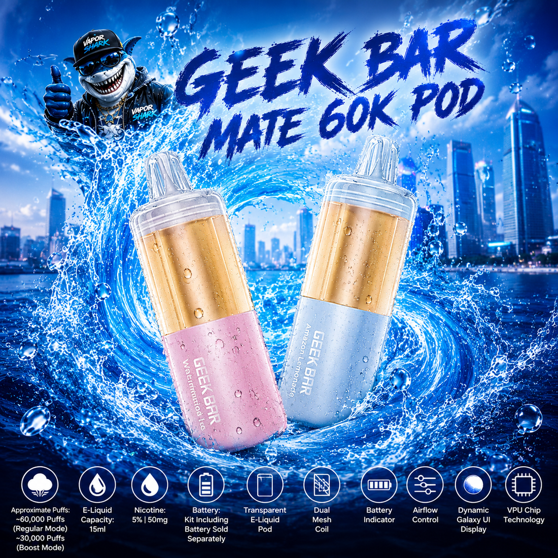 Load image into Gallery viewer, Geek Bar MATE 60K POD
