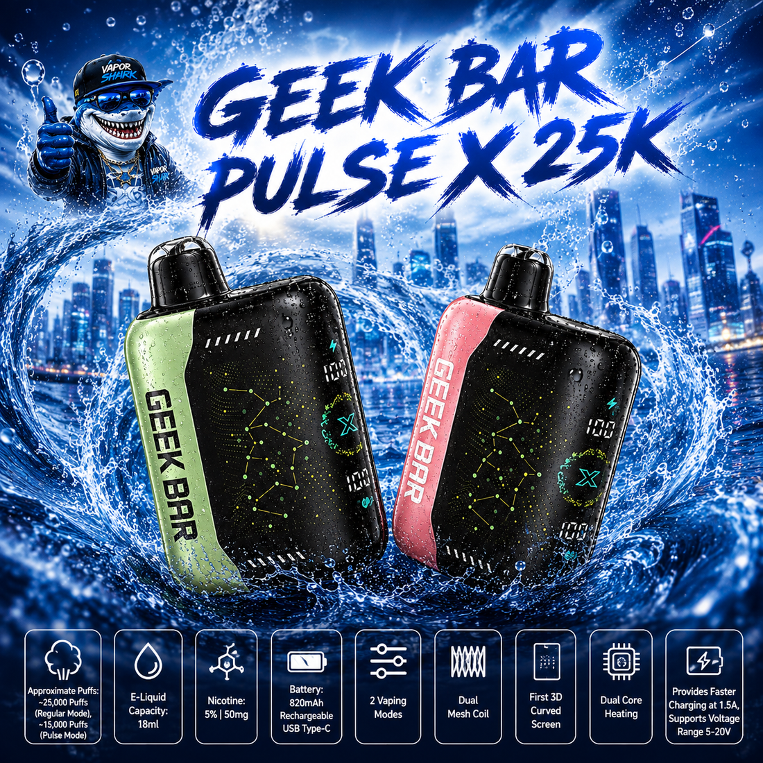 Load image into Gallery viewer, Geek Bar Pulse X 25K
