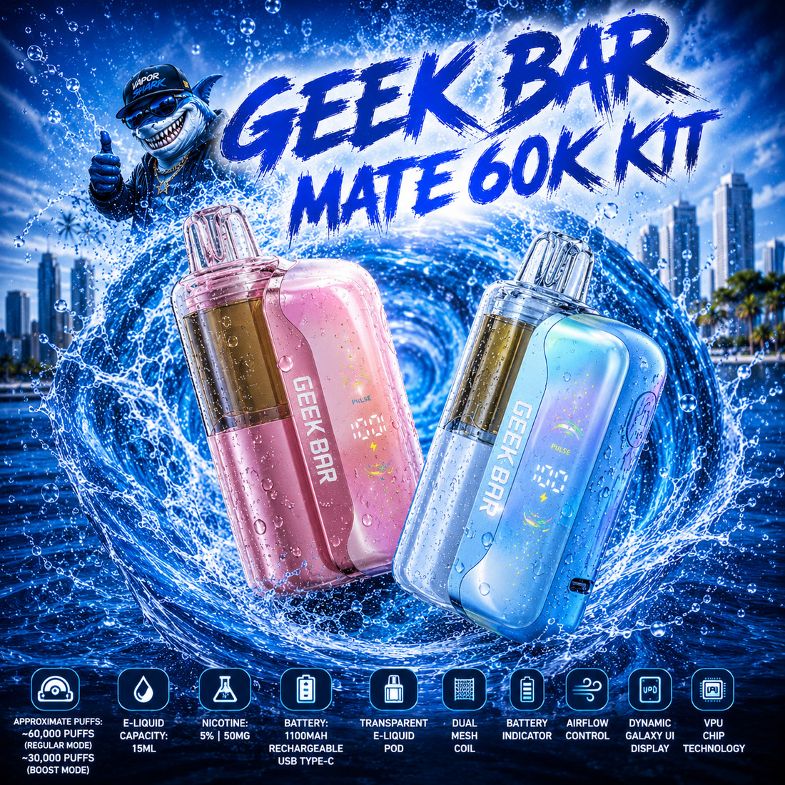 Load image into Gallery viewer, Geek Bar MATE 60K KIT
