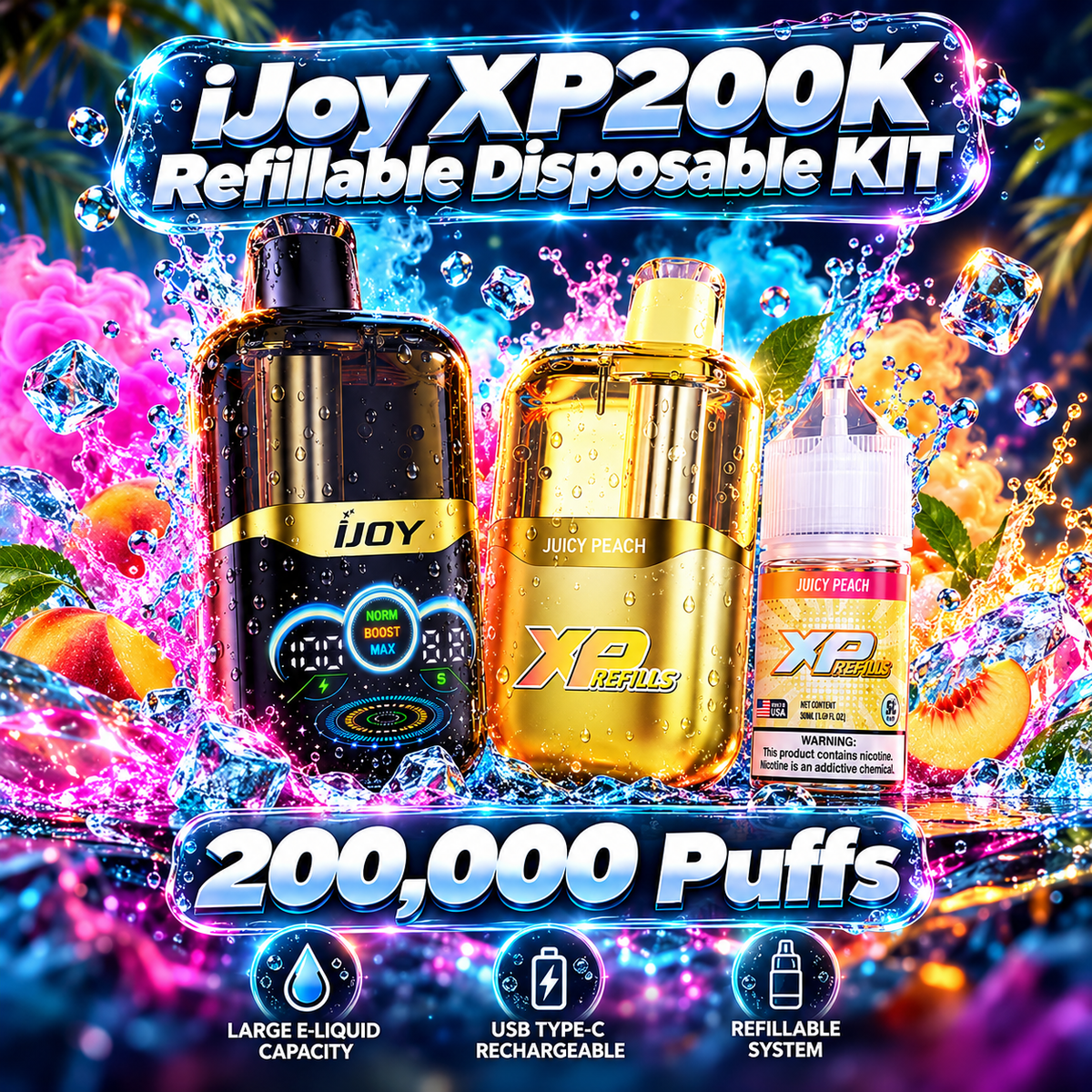 iJoy XP200K Refillable Disposable KIT