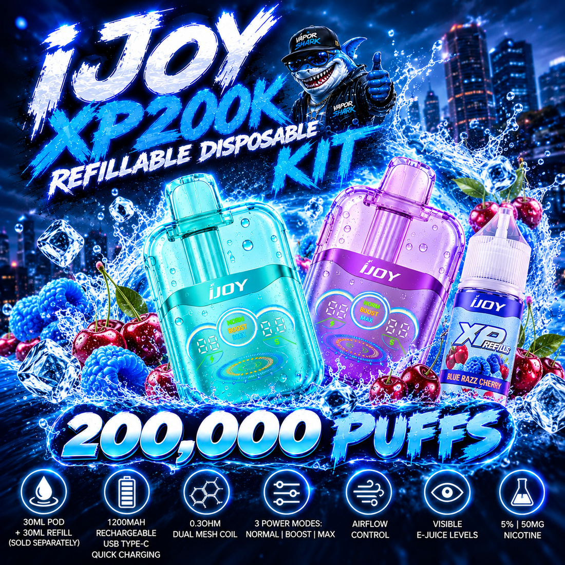 Load image into Gallery viewer, iJoy XP200K Refillable Disposable KIT
