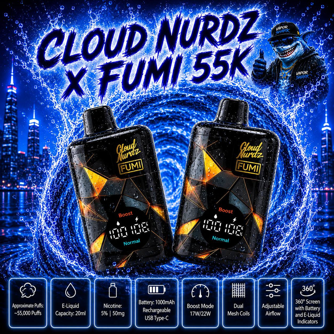 Load image into Gallery viewer, Cloud Nurdz x FUMI 55K
